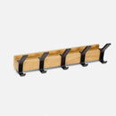 Wall-Mounted Coat Rack | Wood and Metal | Space-Saving Compact Design | Holmika