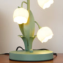 Table lamp featuring a bell orchid