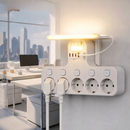 Wall Power Strip | Individually Switchable Outlets | USB Charging Ports | WallCharge