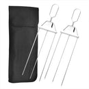 Stainless Steel BBQ Skewer | Dual-Tine Style | Slide Scraper for Simple Cleaning | SpießPro