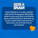 Underwater Pool Treasure Game with Cards and Waterproof Gems