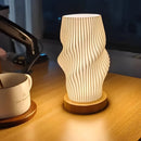 DreamWave - Contemporary cream 3D wave lamp with sleek metal base