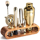 10-Piece Cocktail Set with Bamboo Stand | Bar Tools