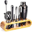 10-Piece Cocktail Set with Bamboo Stand | Bar Tools
