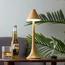 GlowWood - Stylish wireless LED wooden table lamp with built-in battery