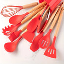 12-Piece Eco-Friendly Kitchen Tool Collection with Bamboo & Silicone