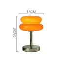 Glass table lamp with vibrant pattern for bedroom and bedside table – kid-safe night light