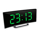 Digital Timepiece | LED Mirror Alarm Screen | Auto-Dimming, Glare-Resistant | CurveClock