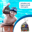 Underwater Pool Treasure Game with Cards and Waterproof Gems