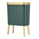 15L Indoor Waste Bin with Flip Lid and Elevated Base