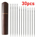 30 Stainless Steel Needles – Side Threading Sewing Needle Kit