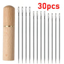 30 Stainless Steel Needles – Side Threading Sewing Needle Kit