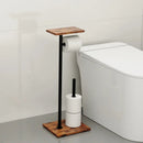 Freestanding Toilet Roll Holder | Tray for Phone and Essentials | Sturdy Stand | BathBridge