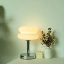 Glass table lamp with vibrant pattern for bedroom and bedside table – kid-safe night light