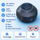 360-Degree Ultrasonic Insect Deterrent Device