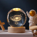 3D Carved Crystal Globe Lamp – Gentle LED Night Glow