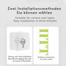 Toilet Roll Holder | Wall-Attached with Shelf | No-Drill Setup with Box | Rolluxe
