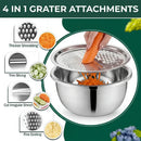 3-Piece Mixing Bowl Set with Integrated Strainer and Drainage System – Space-Saving and Stackable