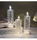 3+1 FREE | LED Crystal Candle Holders – Create Enchanting Atmospheres Safely