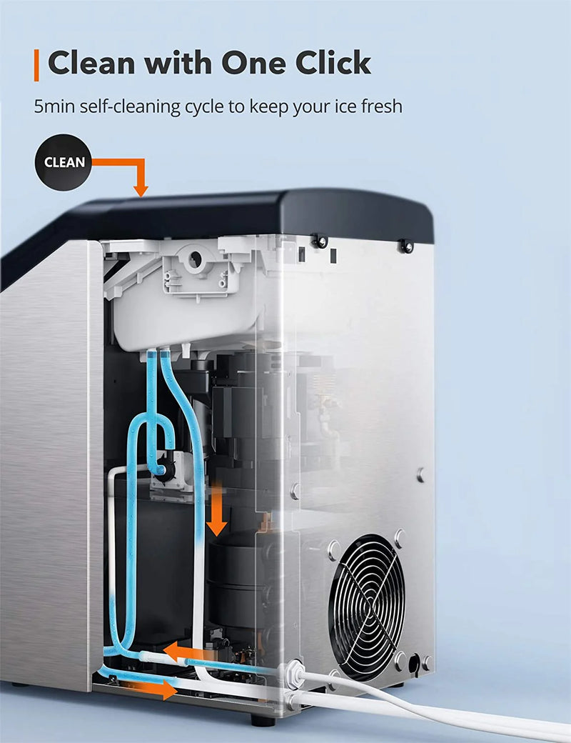Aicook Nugget Ice Maker For Countertop, Sonic Ice Maker Machine