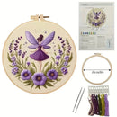 Embroidery Kit Fairy Girl | Pattern Pre-Printed | Video Lessons and Instructions | CraftLuna