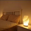 DreamWave - Contemporary cream 3D wave lamp with sleek metal base