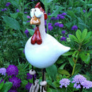 Garden Ornament | Fence Sculpture Chicken | Durable, Playful Style | FenceFunky