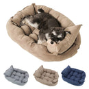 3-in-1 Pet Bed – Lounger, Mat, and Snuggle Cave