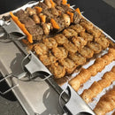Stainless Steel BBQ Skewer | Dual-Tine Style | Slide Scraper for Simple Cleaning | SpießPro