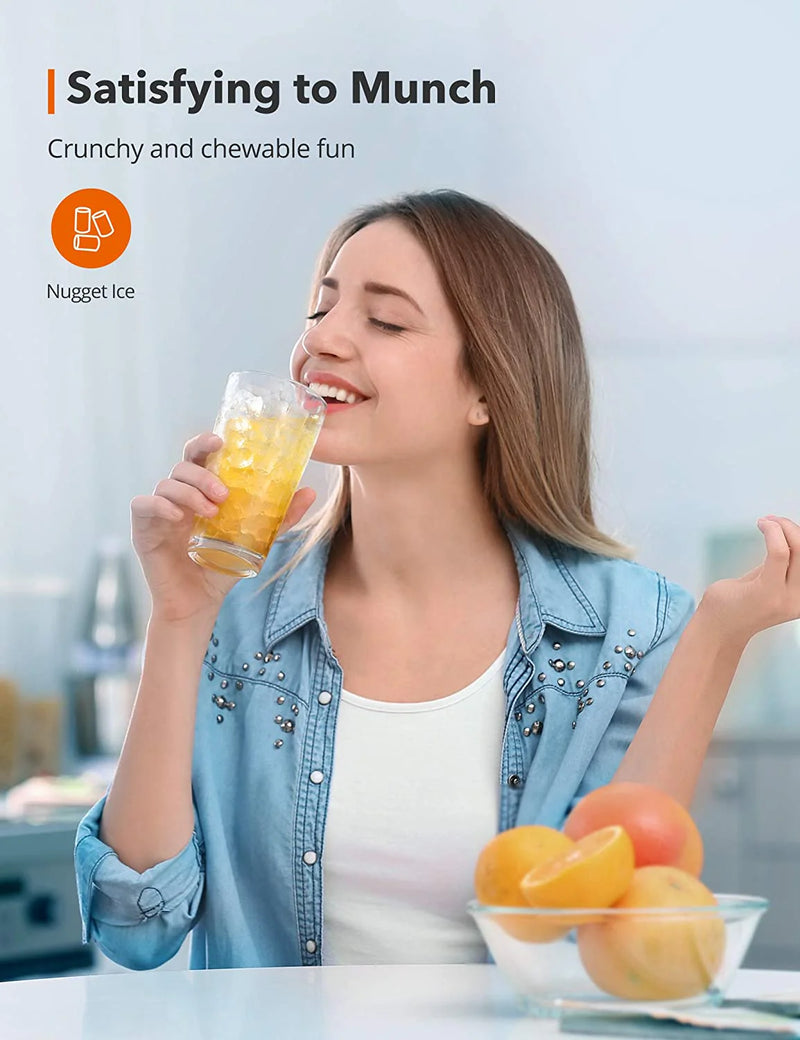 Aicook Nugget Ice Maker For Countertop, Sonic Ice Maker Machine
