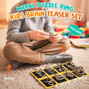 Interlocking Metal Puzzle Collection — Perfect for Christmas & Game Nights 8-Piece Set