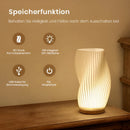 DreamWave - Contemporary cream 3D wave lamp with sleek metal base