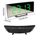 Digital Timepiece | LED Mirror Alarm Screen | Auto-Dimming, Glare-Resistant | CurveClock