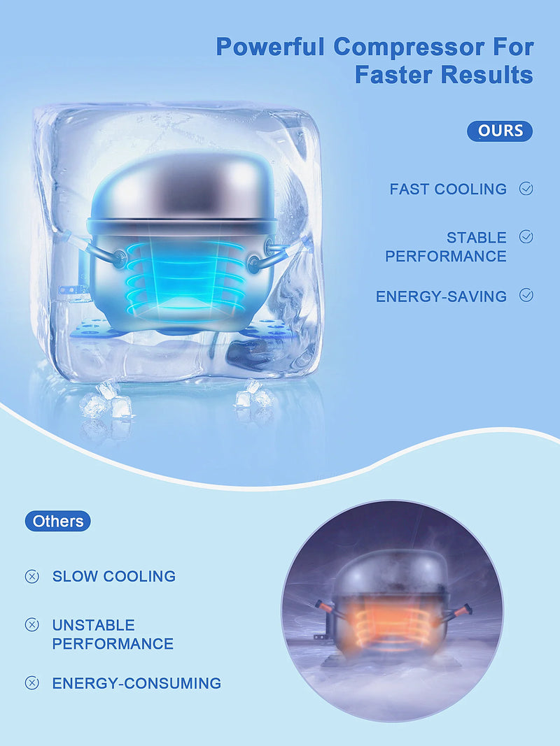Aicook Nugget Ice Maker For Countertop, Sonic Ice Maker Machine