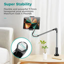 360° Adjustable Clamp Gooseneck Holder for Phone and Tablet, 100 cm