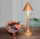 GlowWood - Stylish wireless LED wooden table lamp with built-in battery