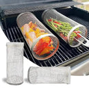 Stainless Metal Grill Basket | Rolling Tray | Ideal for Small Grill Items | GrillRoll