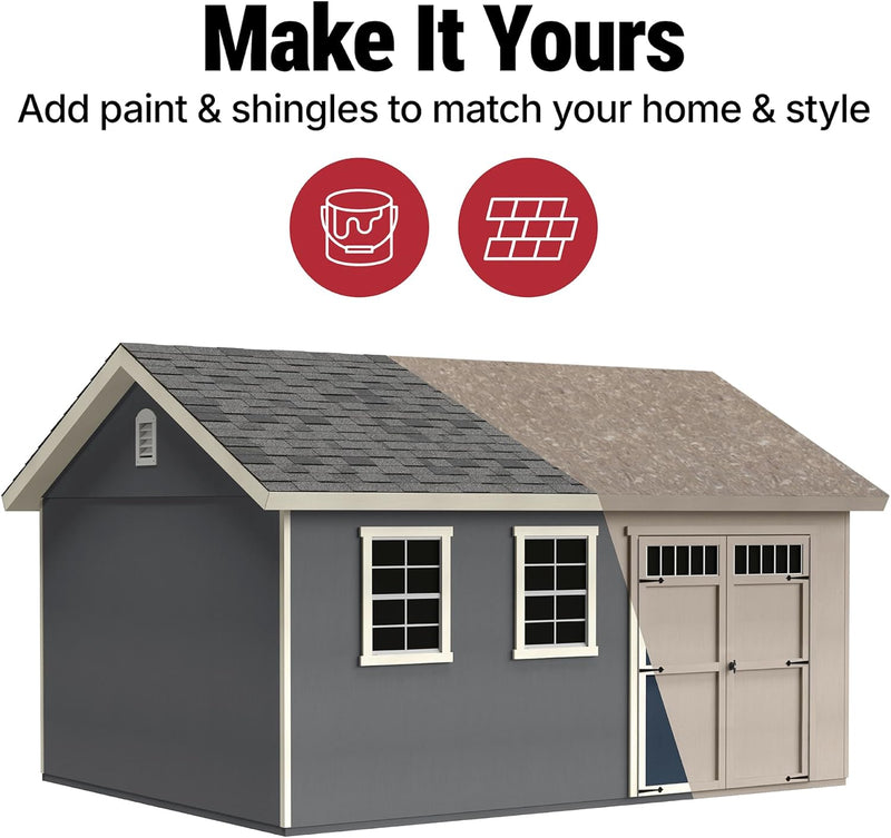 Beachwood 10 ft. x 12 ft. Outdoor Wood Shed