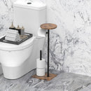 Freestanding Toilet Roll Holder | Tray for Phone and Essentials | Sturdy Stand | BathBridge