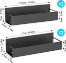 Spice Organizer | 4-Piece, Magnetic – Powder-Coated | Drill-Free Installation | KitchenDock