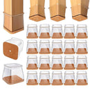 24-Pack Square Chair Leg Caps 13–19 mm – Silent, Scratch-Resistant Glide