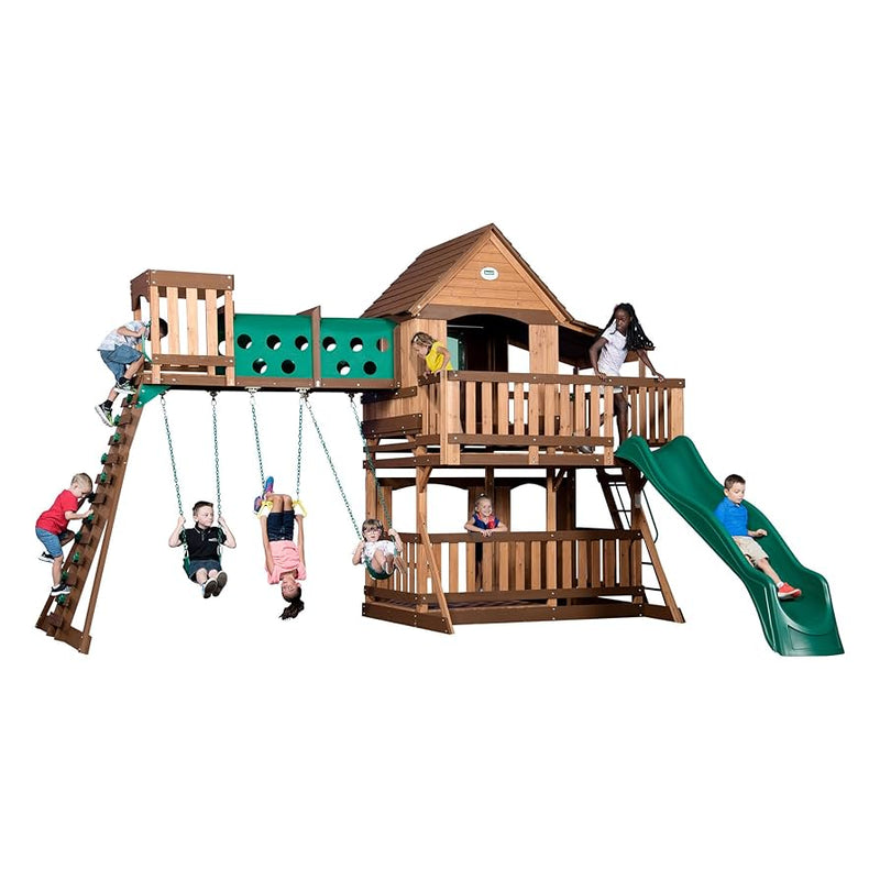 Congo Monkey Playsystem Adventurer Wooden Swing Set