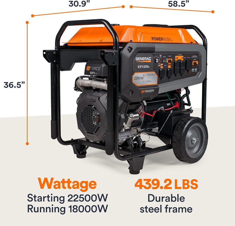 Generac 7706 Gas Powered Portable Generator 49st