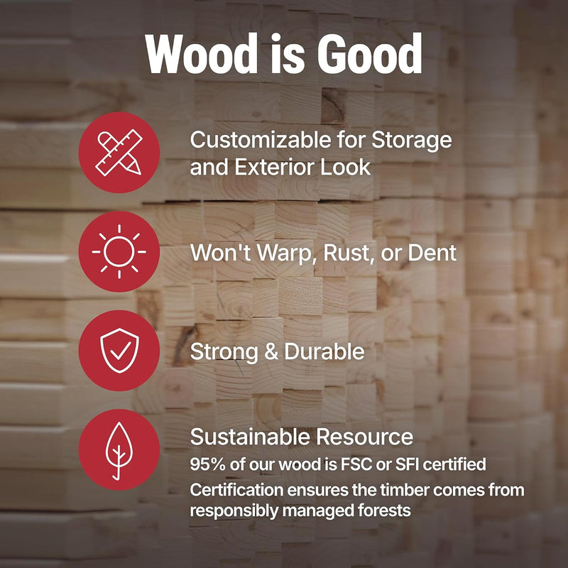 Beachwood 10 ft. x 12 ft. Outdoor Wood Shed