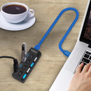 4 or 7-Port USB Hub with Power Switches