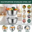 3-in-1 Batter Bowl Set | Integrated Grid and Drainage System | Space-Saving Nesting Design | MultiPrep