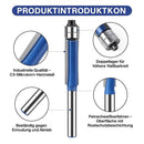 4-Piece Flush Trim Router Bit Set for Accurate Edge Finishing