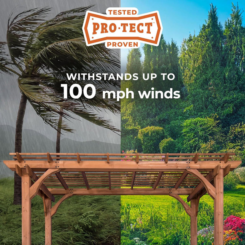 Backyard Discovery 20′ x 12′ Beaumont Pergola – Premium Cedar Wood, Sturdy & Elegant Design