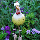 Garden Ornament | Fence Sculpture Chicken | Durable, Playful Style | FenceFunky