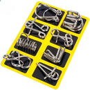 Interlocking Metal Puzzle Collection — Perfect for Christmas & Game Nights 8-Piece Set